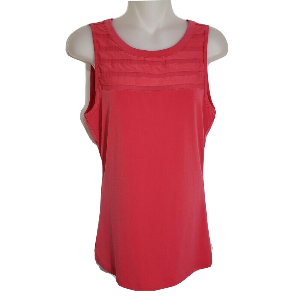 Banana Republic Womens Sleeveless Top Sz XS Blouse Stretch Keyhole Pink Panel